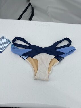Les Canebiers NWT blue white bikini bottom